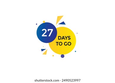 27 days to go, icon, stile, timer, countdown, clock,  go  to, time,  background, template, 27 days to go, countdown, sticker, left banner, business, sale, label button
