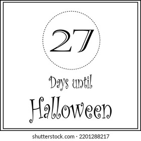 27 days until Halloween logo