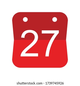 27 Symbol für das Datum der Veranstaltung, Symbol für das Kalenderdatum