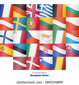 27 Flags of Member States Countries  Nationalities European Union EU 