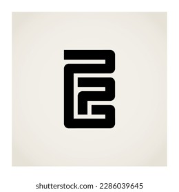 27 - logotype or design element or icon with numbers 2 and 7. Logo.