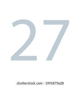 27 NUMMER EINFACHER CLIP ART VEKTOR