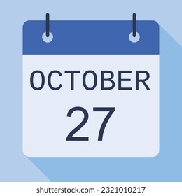 Calendario del 27 de octubre, Calendario de vectores.