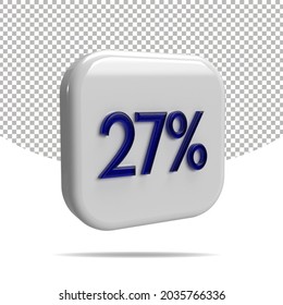Representación 3D de 27 %, transparente