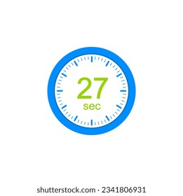 27 second timers Clocks, Timer 27 sec icon.
