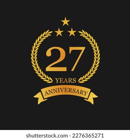 Ilustración del logotipo del 27° aniversario. adecuado para usted