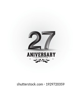 27-jährige Vektor Template Design Illustration
