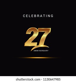 27 Years Anniversary Celebration Anniversary Logo Stock Vector (Royalty ...