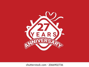 27 years anniversary celebration logo and icon design