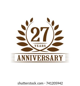 27 years anniversary logo template.