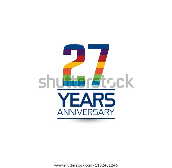 Years Anniversary Rainbow Color Style 