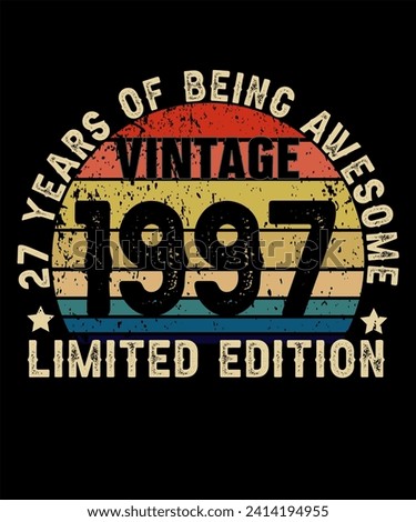 27 Years Old of Being Awesome Born in 1997 Legend Retro Vintage Birthday Ideas for Men Women