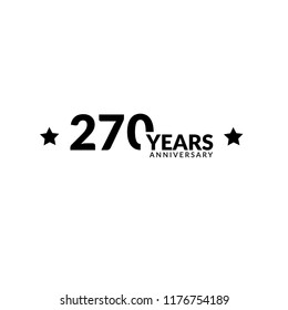 270 years anniversary, logo template. 