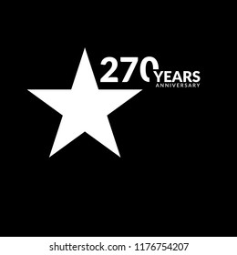 270 years anniversary, logo template. 