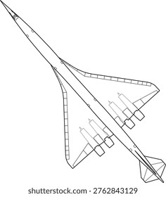 2707-300 Supersonic Jet Mach 3 Passenger Airliner Wing Profile