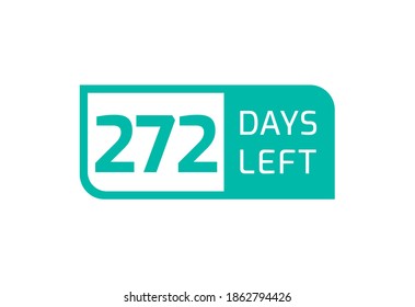 272 Days Left banner on white background, 272 Days Left to Go