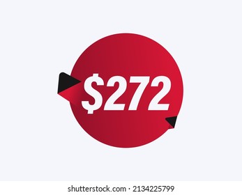 272 USD-Aufkleber, Vektorgrafik