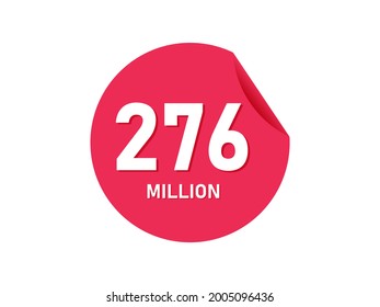 276 million texts on the white background