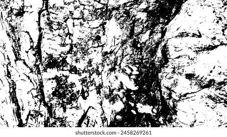 2-77.Wood Surface Texture Effect - Illustration Old Wood Black and White Vector Texture.