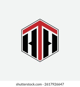 279 a rectangle polygon hexagon shape alphabet word letter geometric educational learning logo H H