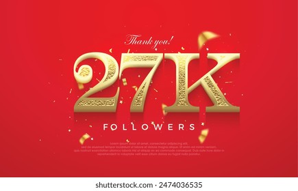 27k number to say thank you. social media post banner poster design.