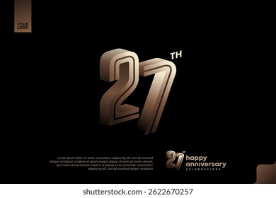 27th Anniversary Celebration with Festive 3D Number Design