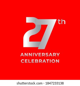 27th Anniversary Celebration Vector Template Design Illustration