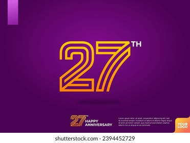 27th anniversary logotype with dark purple background