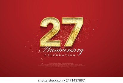 27th anniversary number, for a birthday celebration. premium vector backgrounds. Premium vector background for greeting and celebration.