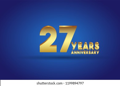 27th Anniversary numbers. background for anniversary