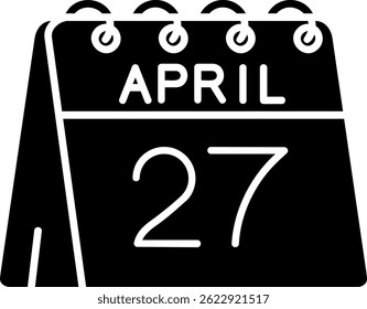 27th of April Line vector Icon Design