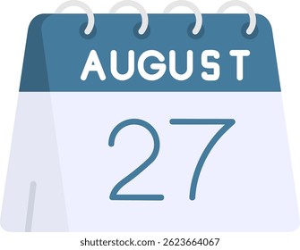27 de Agosto Línea Vector Icon Design