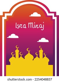  27th day of Rajab is Isra Miraj vector. great for banners, social media, posters, ads and websites.