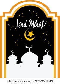  27th day of Rajab is Isra Miraj vector. great for banners, social media, posters, ads and websites.