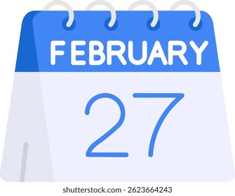 27th of February Line vector Icon Design