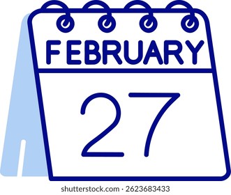27 de Febrero Línea Vector Icon Design