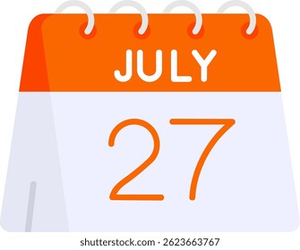 27th of July Line vector Icon Design