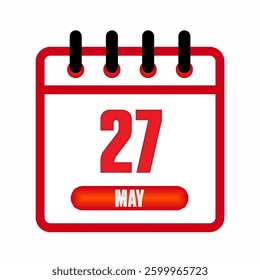 27th May Workers' Day Calendar Icon Design
