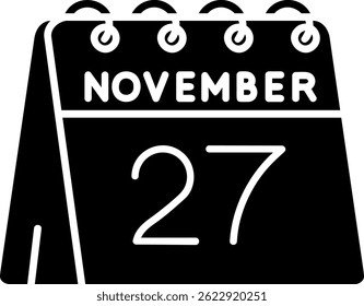 27th of November Line vector Icon Design