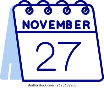 27th of November Line vector Icon Design
