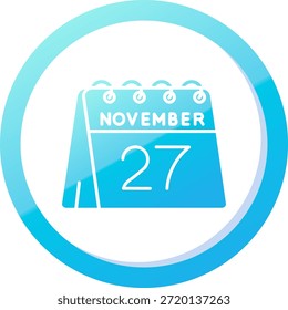 27th of November Line vector Icon Design