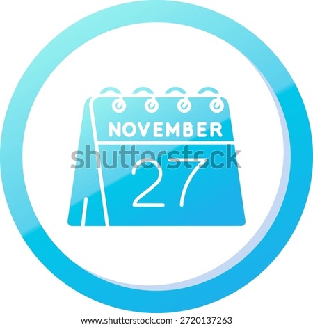 27th of November Line vector Icon Design