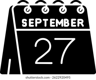 27. September Line Vektor Icon Design
