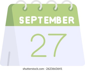 27th of September Line vector Icon Design