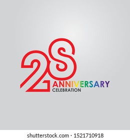 28 anniversary vector concept template design