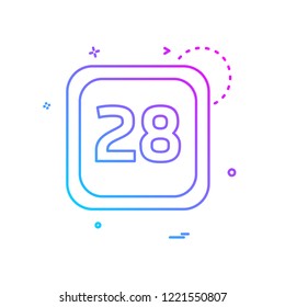 28 Date Calender icon design vector