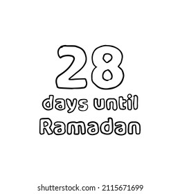 28 Days to Ramadan (28 Hari Menuju Ramadhan) Pencil Sketch Illustration