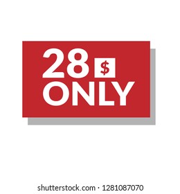 28 dollars only - emblem, label, badge,sticker, logo.Designed for your web site design, logo, app, UI 