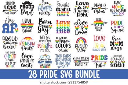 28 Gay Pride SVG Paket