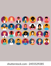 28 Icons Of Different People Showing Diversity and Equality
